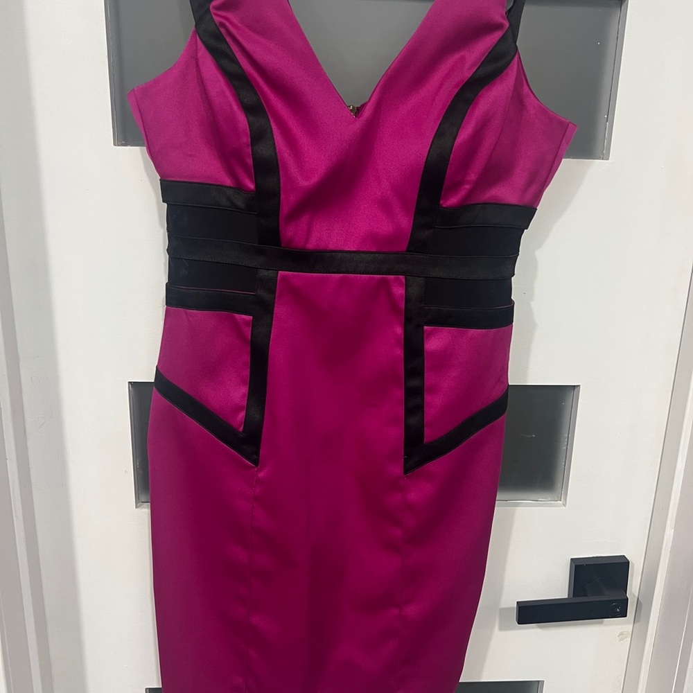 XOXO Fuchsia and Black Mini Dress